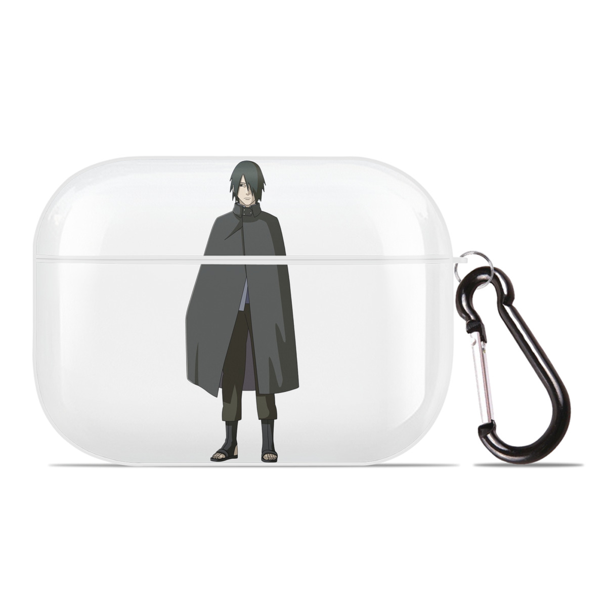 （画像用） NARUTO -ナルト- うちは サスケ Uchiha Sasuke 【AirPods Pro用】ハードシェル保護ケース 耐衝撃・防指紋・カラビナ付き商品仕様