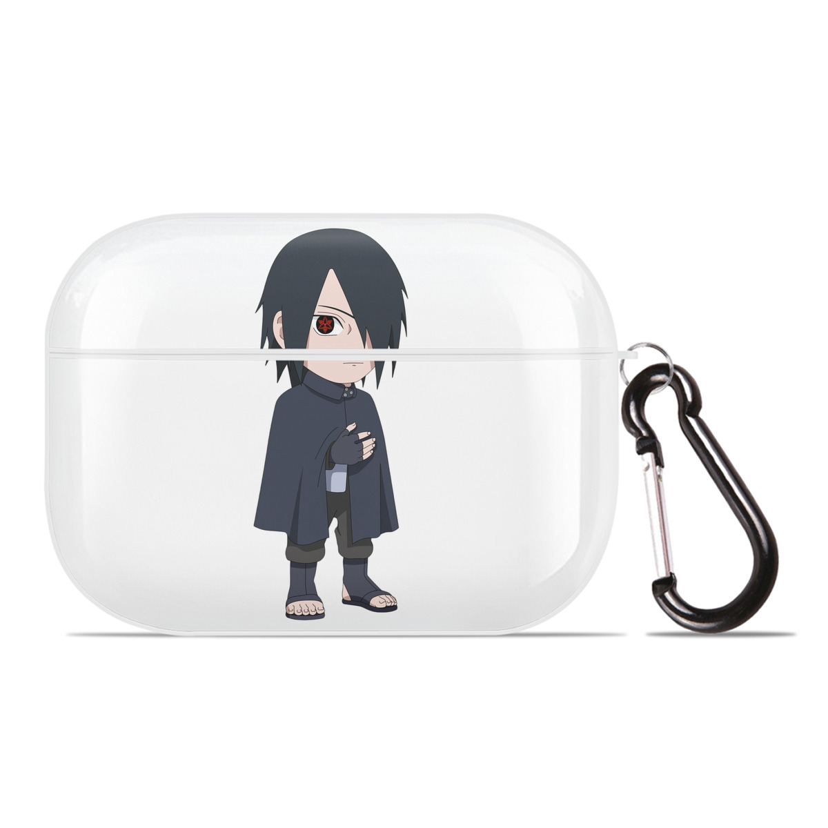 （画像用） NARUTO -ナルト- うちは サスケ Uchiha Sasuke 【AirPods Pro用】ハードシェル保護ケース 耐衝撃・防指紋・カラビナ付き商品仕様