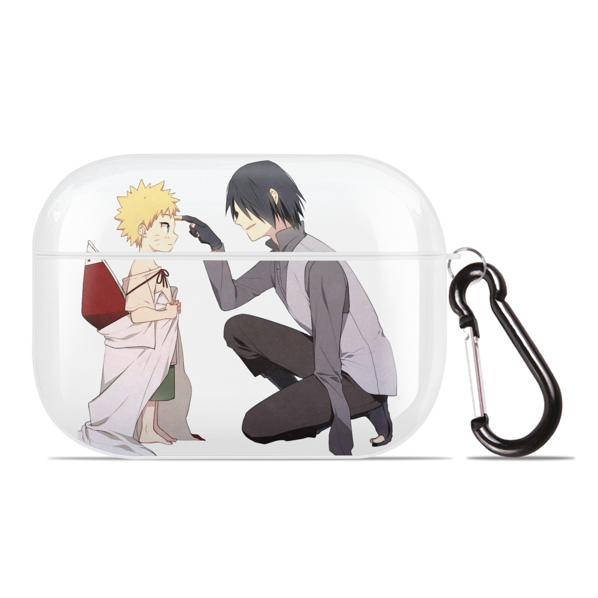（画像用） NARUTO -ナルト- うちは サスケ Uchiha Sasuke 【AirPods Pro用】ハードシェル保護ケース 耐衝撃・防指紋・カラビナ付き商品仕様