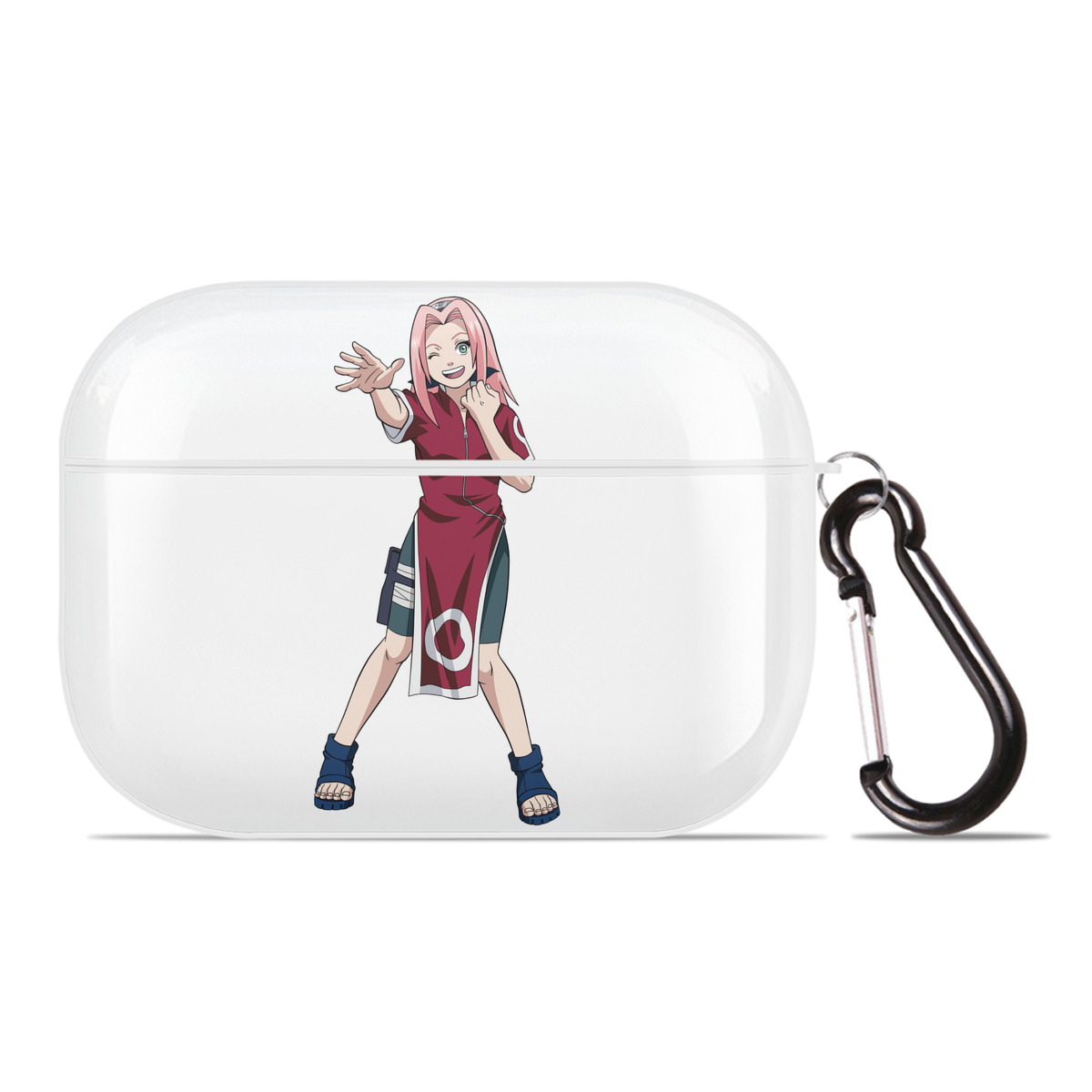 （画像用） NARUTO -ナルト- 春野サクラ Haruno Sakura 【AirPods Pro用】ハードシェル保護ケース 耐衝撃・防指紋・カラビナ付き商品仕様