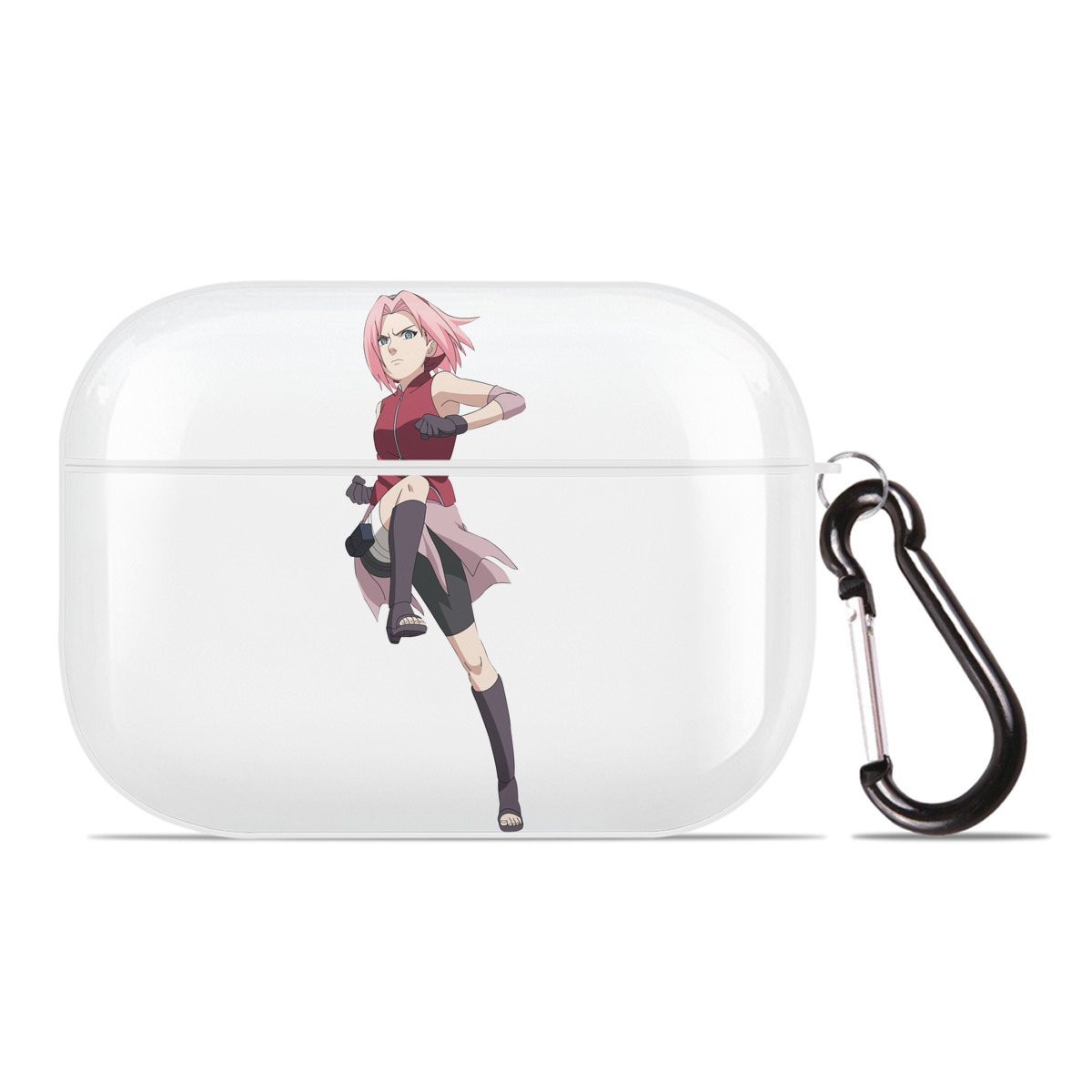 （画像用） NARUTO -ナルト- 春野サクラ Haruno Sakura 【AirPods Pro用】ハードシェル保護ケース 耐衝撃・防指紋・カラビナ付き商品仕様