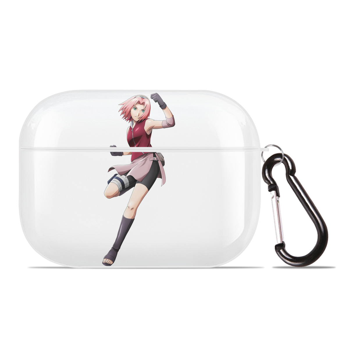 （画像用） NARUTO -ナルト- 春野サクラ Haruno Sakura 【AirPods Pro用】ハードシェル保護ケース 耐衝撃・防指紋・カラビナ付き商品仕様