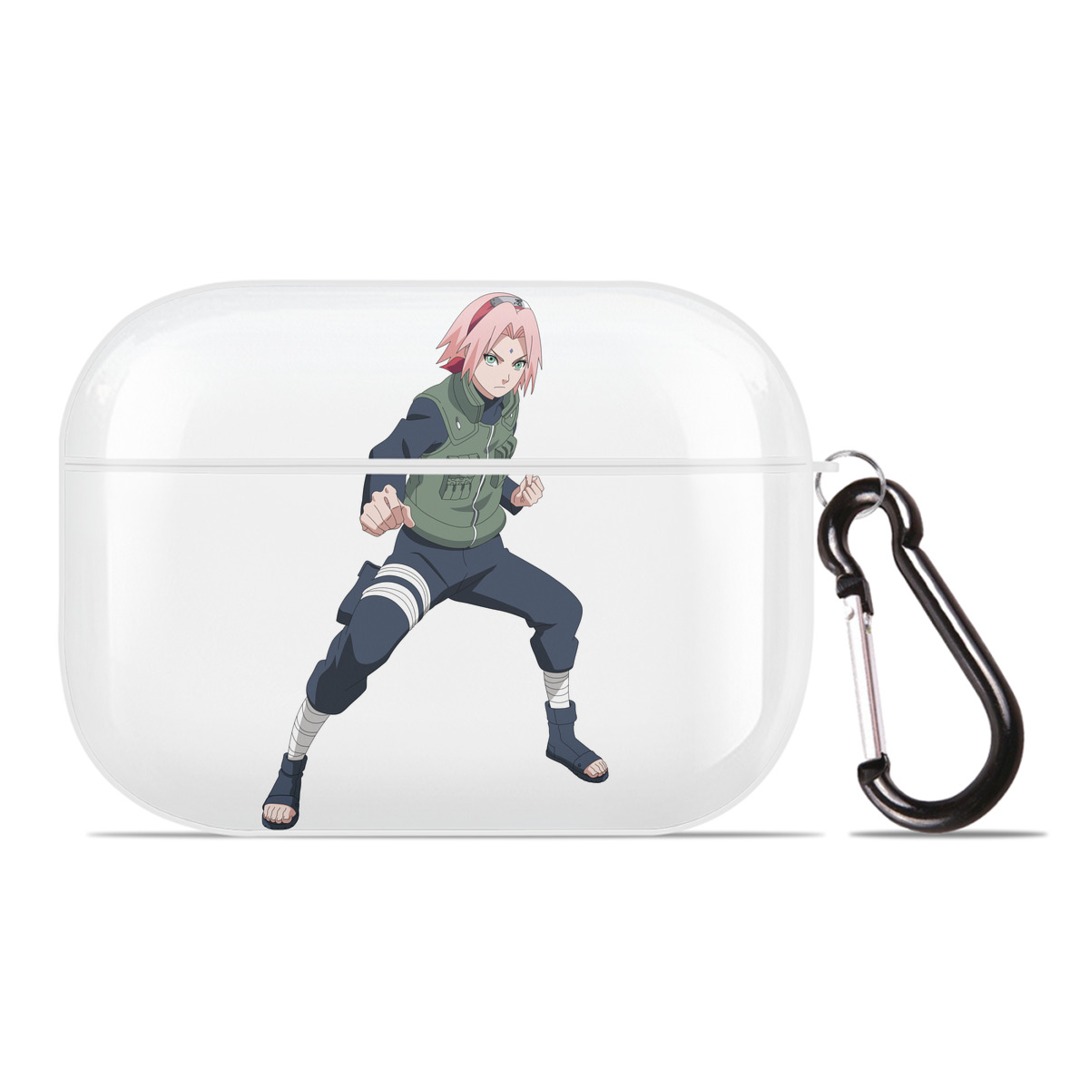 （画像用） NARUTO -ナルト- 春野サクラ Haruno Sakura 【AirPods Pro用】ハードシェル保護ケース 耐衝撃・防指紋・カラビナ付き商品仕様