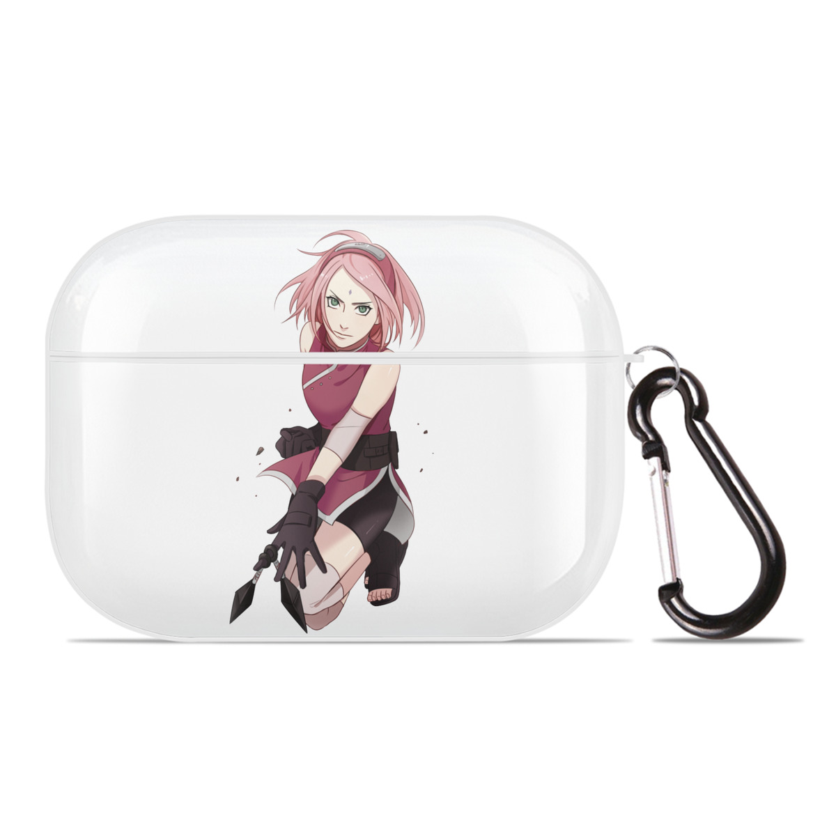 （画像用） NARUTO -ナルト- 春野サクラ Haruno Sakura 【AirPods Pro用】ハードシェル保護ケース 耐衝撃・防指紋・カラビナ付き商品仕様