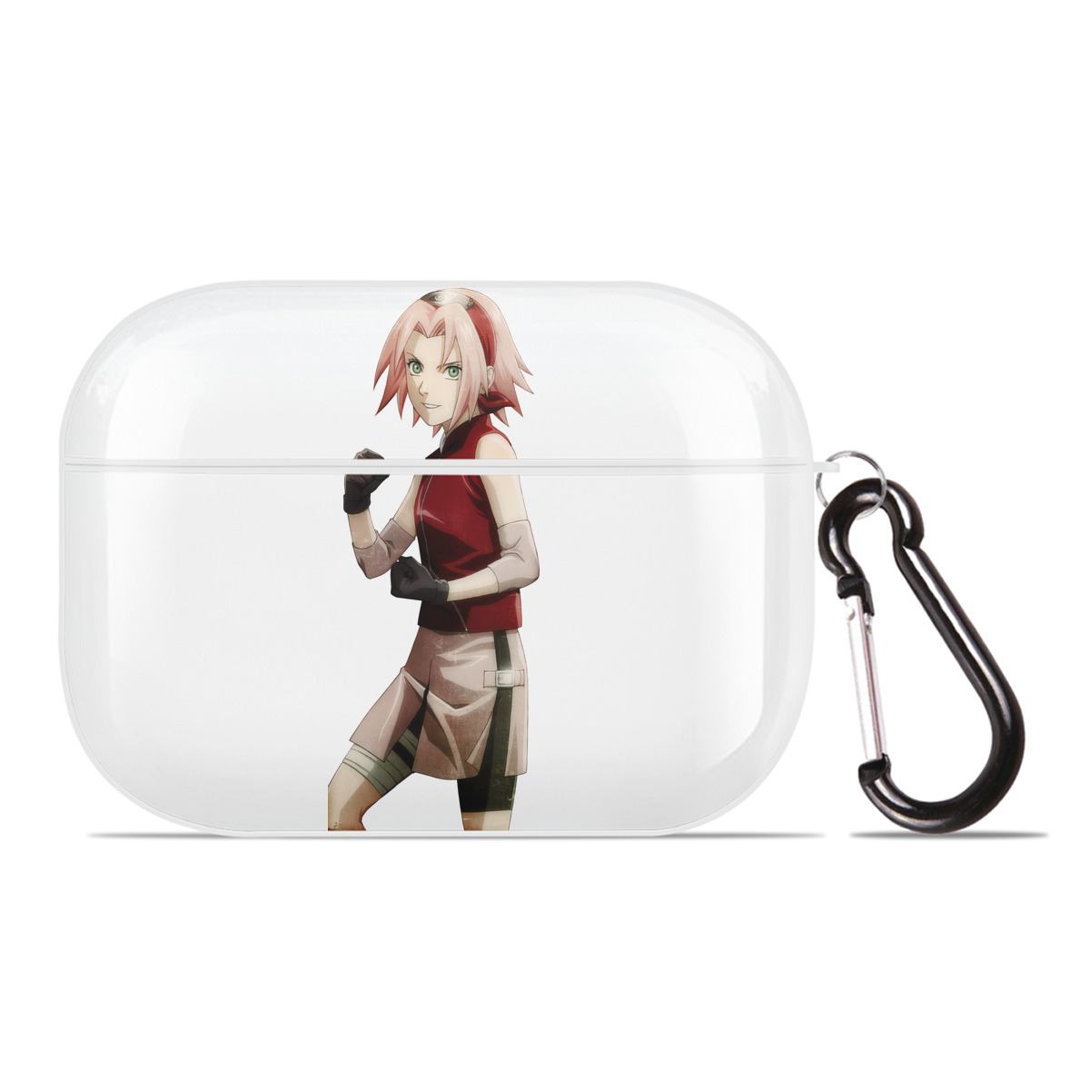 （画像用） NARUTO -ナルト- 春野サクラ Haruno Sakura 【AirPods Pro用】ハードシェル保護ケース 耐衝撃・防指紋・カラビナ付き商品仕様
