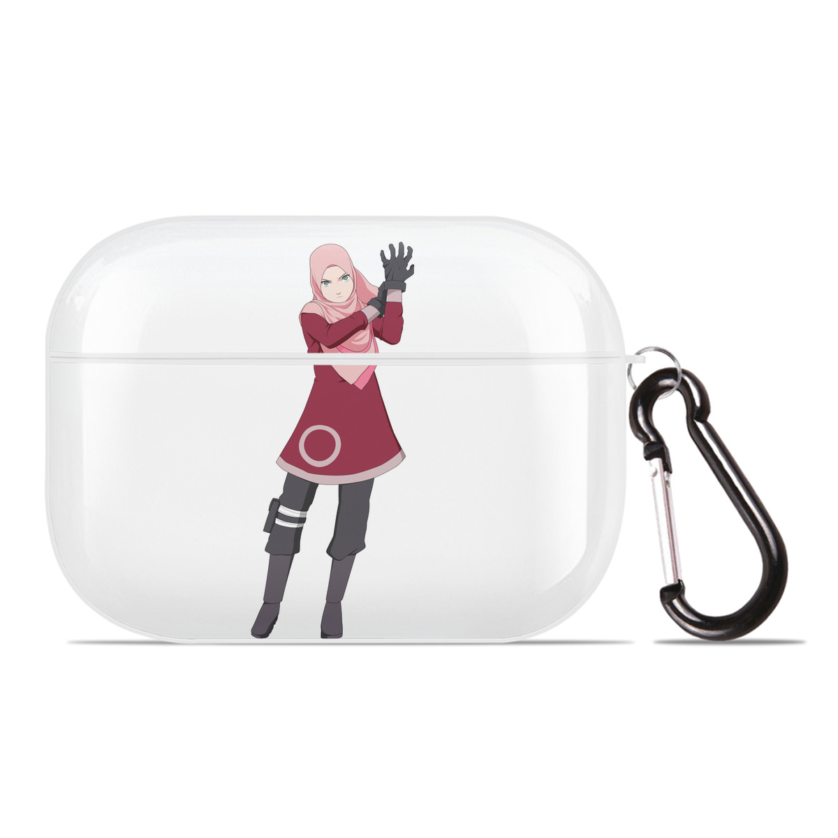 （画像用） NARUTO -ナルト- 春野サクラ Haruno Sakura 【AirPods Pro用】ハードシェル保護ケース 耐衝撃・防指紋・カラビナ付き商品仕様