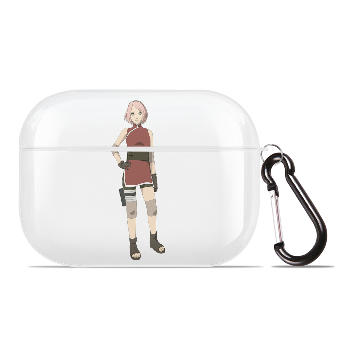 （画像用） NARUTO -ナルト- 春野サクラ Haruno Sakura 【AirPods Pro用】ハードシェル保護ケース 耐衝撃・防指紋・カラビナ付き商品仕様