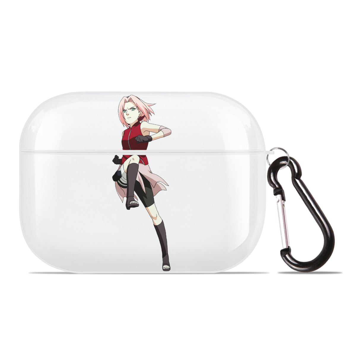 （画像用） NARUTO -ナルト- 春野サクラ Haruno Sakura 【AirPods Pro用】ハードシェル保護ケース 耐衝撃・防指紋・カラビナ付き商品仕様