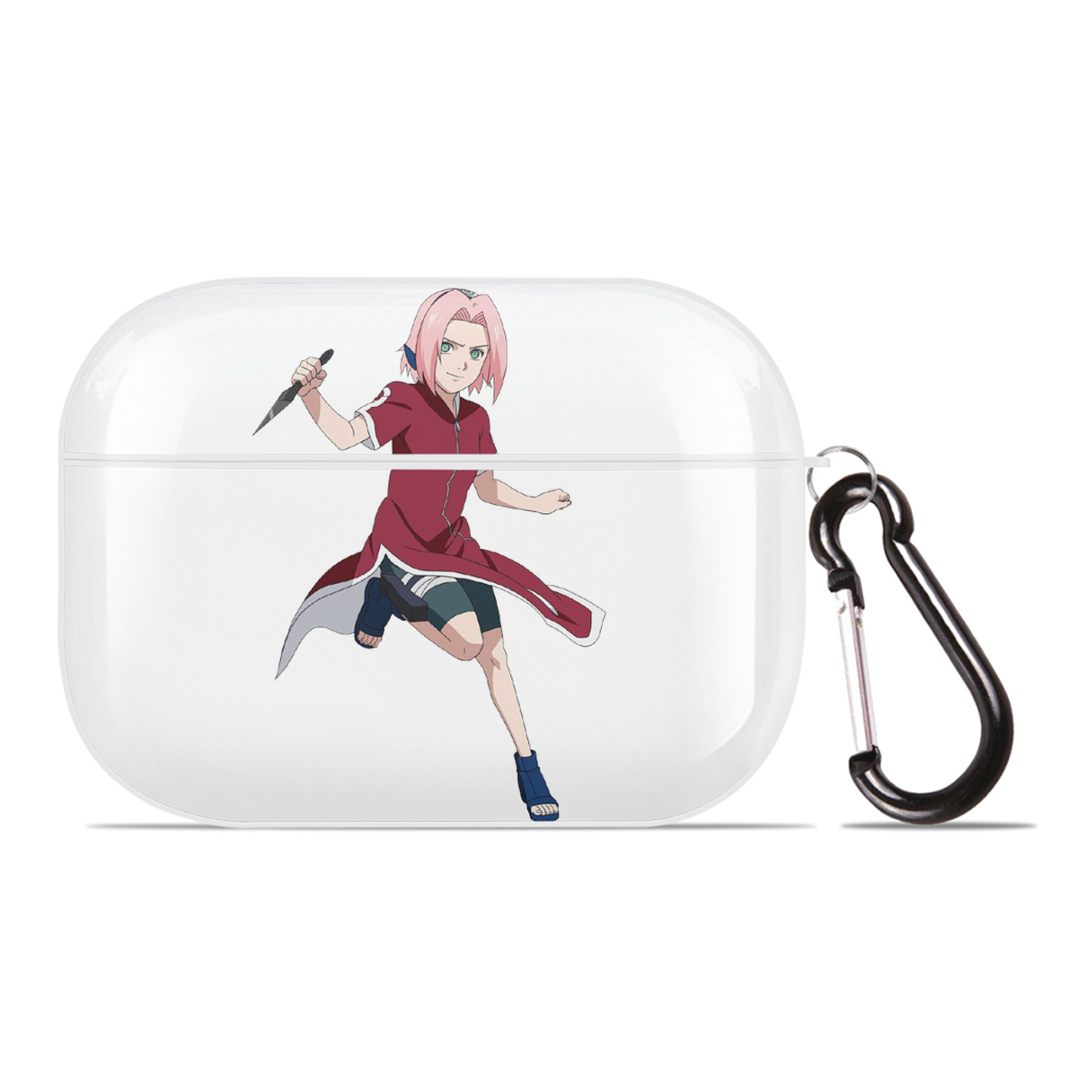 （画像用） NARUTO -ナルト- 春野サクラ Haruno Sakura 【AirPods Pro用】ハードシェル保護ケース 耐衝撃・防指紋・カラビナ付き商品仕様