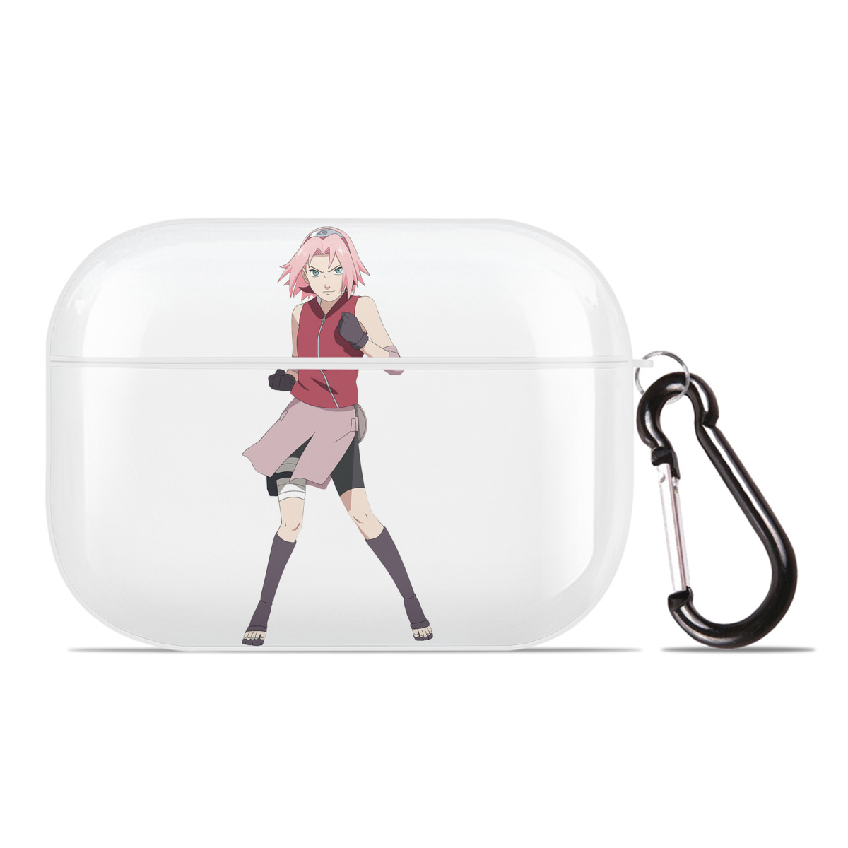 （画像用） NARUTO -ナルト- 春野サクラ Haruno Sakura 【AirPods Pro用】ハードシェル保護ケース 耐衝撃・防指紋・カラビナ付き商品仕様