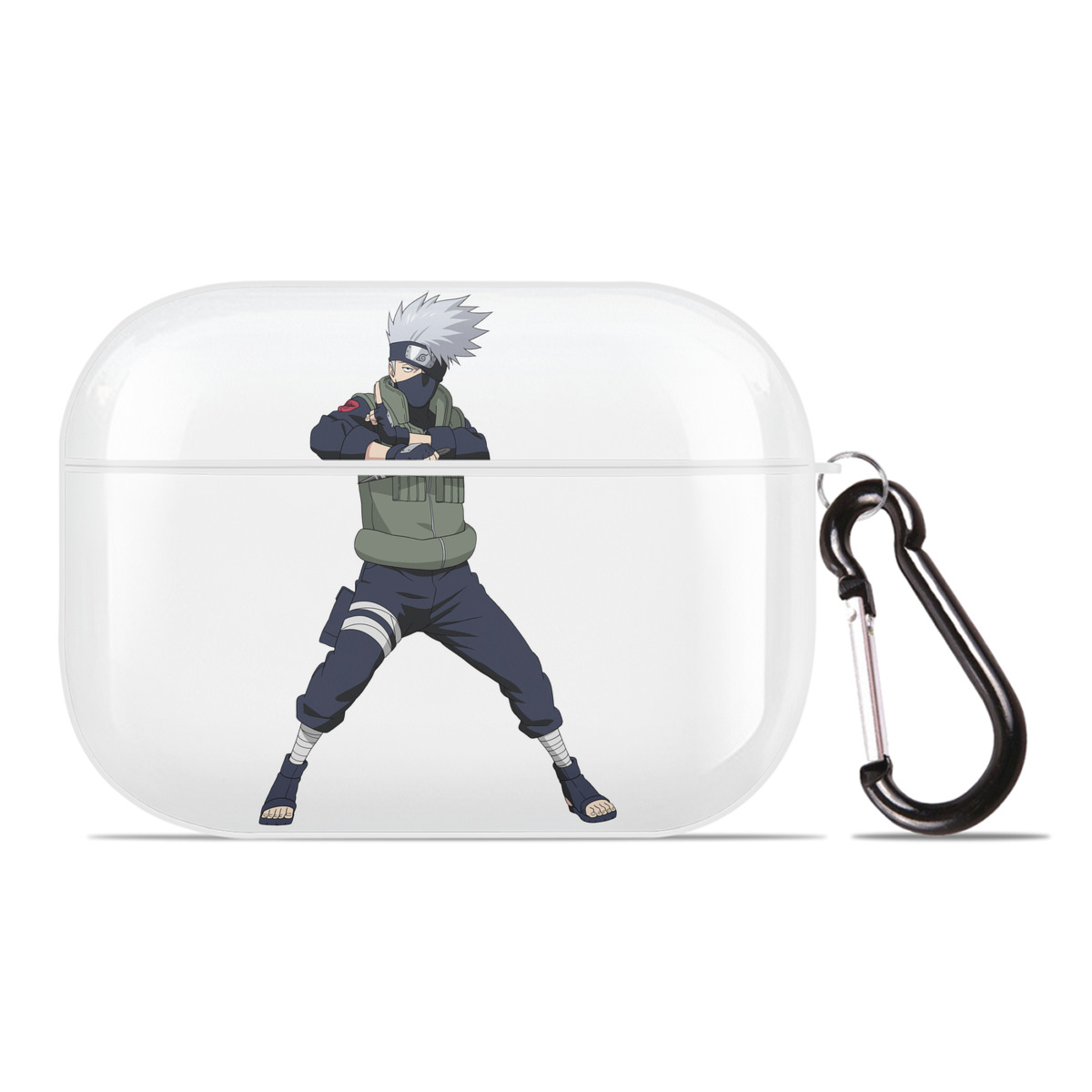 （画像用） NARUTO -ナルト- はたけ カカシ Hatake Kakashi 【AirPods Pro用】ハードシェル保護ケース 耐衝撃・防指紋・カラビナ付き商品仕様