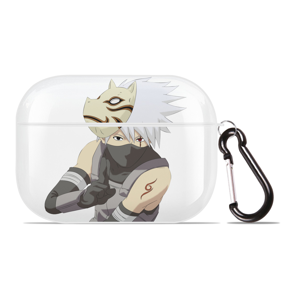 （画像用） NARUTO -ナルト- はたけ カカシ Hatake Kakashi 【AirPods Pro用】ハードシェル保護ケース 耐衝撃・防指紋・カラビナ付き商品仕様
