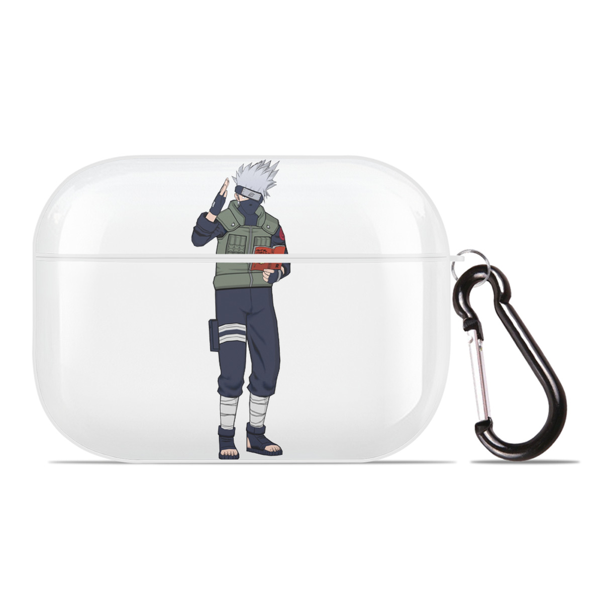 （画像用） NARUTO -ナルト- はたけ カカシ Hatake Kakashi 【AirPods Pro用】ハードシェル保護ケース 耐衝撃・防指紋・カラビナ付き商品仕様