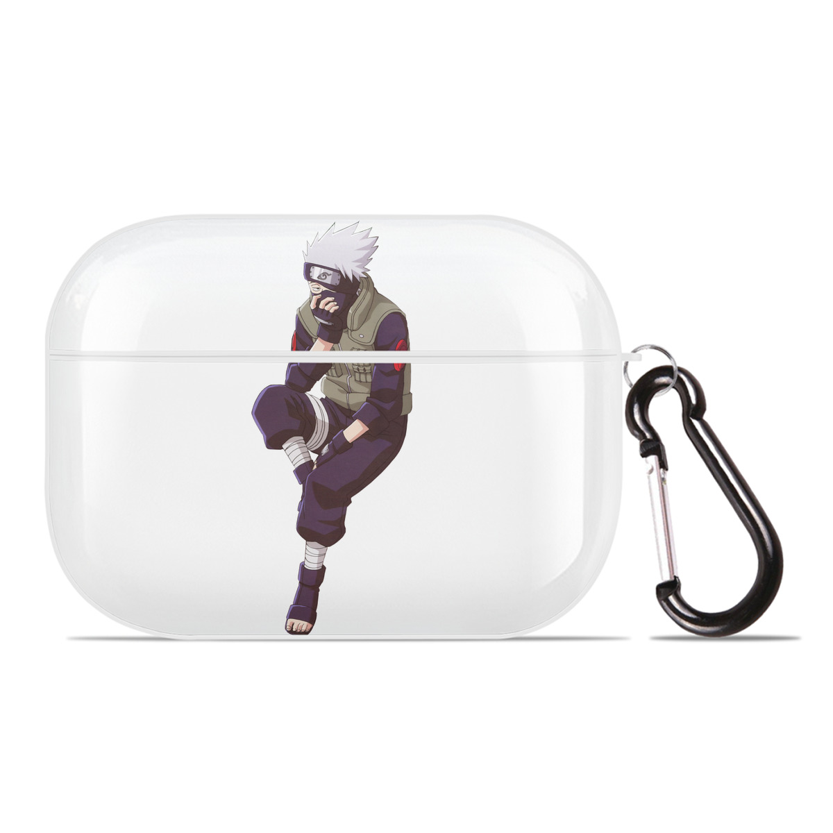 （画像用） NARUTO -ナルト- はたけ カカシ Hatake Kakashi 【AirPods Pro用】ハードシェル保護ケース 耐衝撃・防指紋・カラビナ付き商品仕様