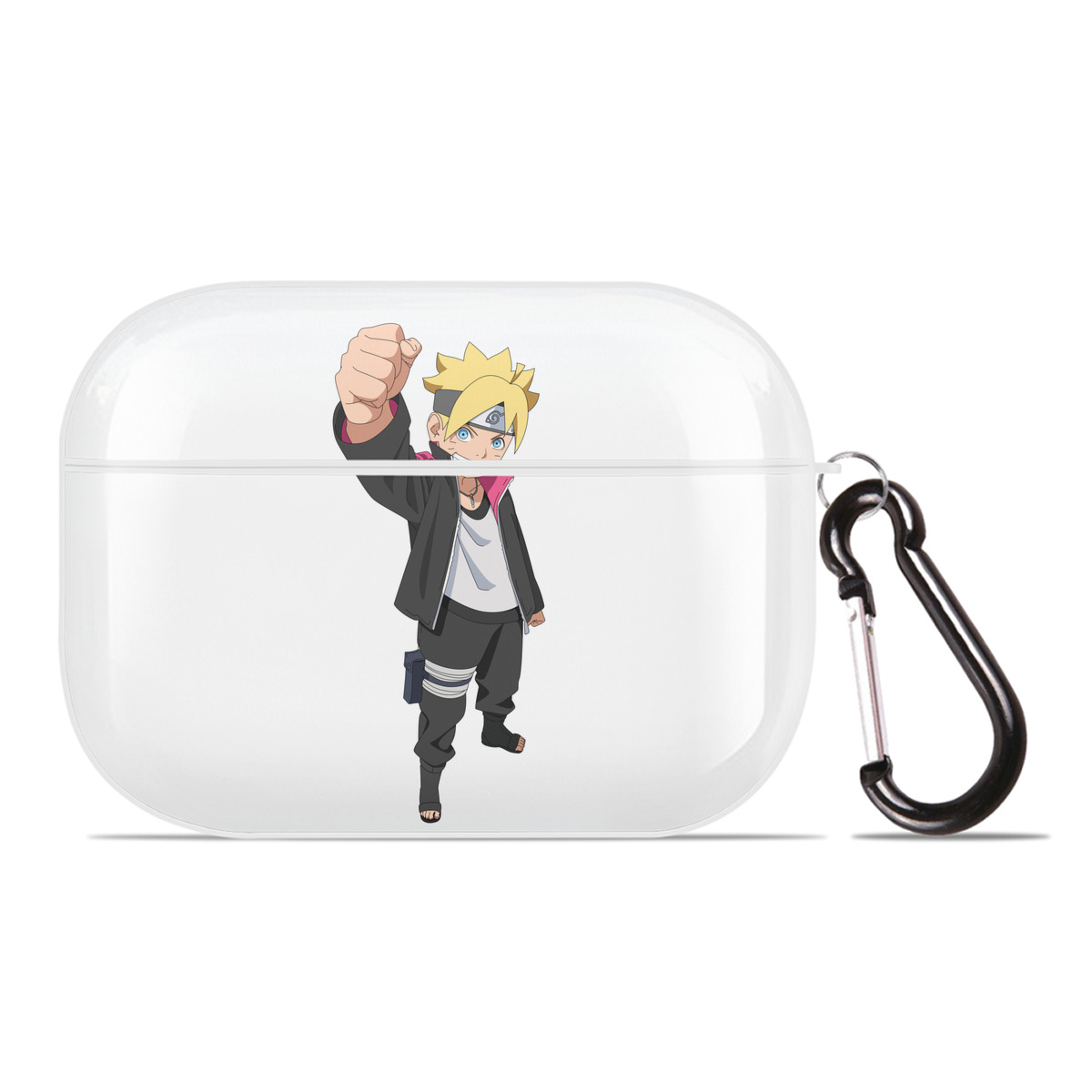 （画像用） NARUTO -ナルト- うずまき ボルト Uzumaki Boruto 【AirPods Pro用】ハードシェル保護ケース 耐衝撃・防指紋・カラビナ付き商品仕様