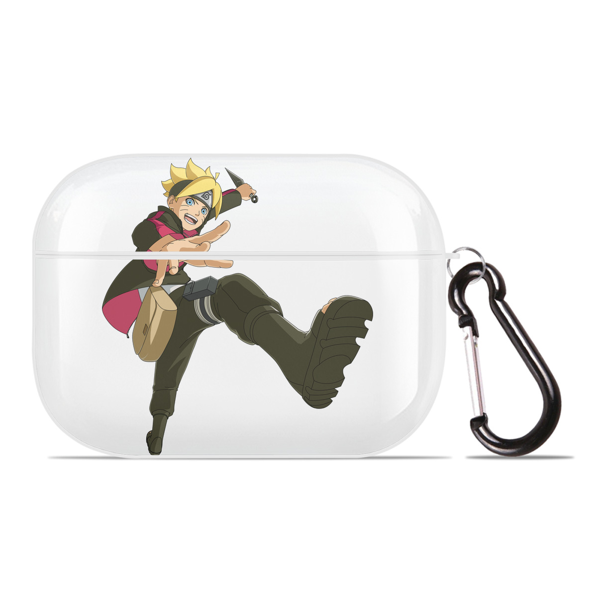 （画像用） NARUTO -ナルト- うずまき ボルト Uzumaki Boruto 【AirPods Pro用】ハードシェル保護ケース 耐衝撃・防指紋・カラビナ付き商品仕様