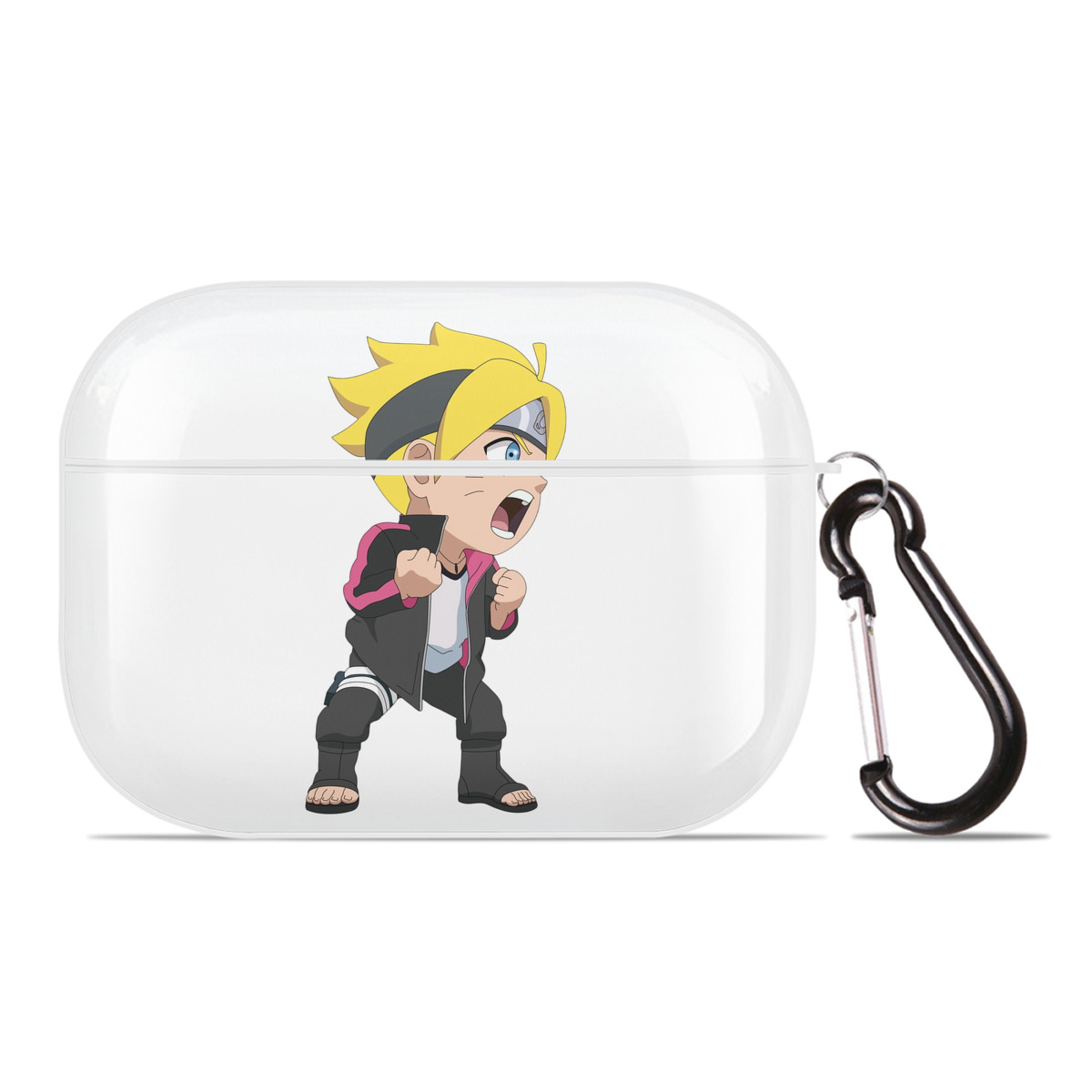 （画像用） NARUTO -ナルト- うずまき ボルト Uzumaki Boruto 【AirPods Pro用】ハードシェル保護ケース 耐衝撃・防指紋・カラビナ付き商品仕様
