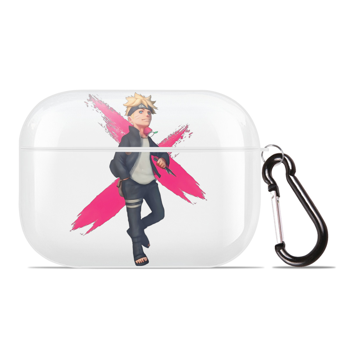 （画像用） NARUTO -ナルト- うずまき ボルト Uzumaki Boruto 【AirPods Pro用】ハードシェル保護ケース 耐衝撃・防指紋・カラビナ付き商品仕様