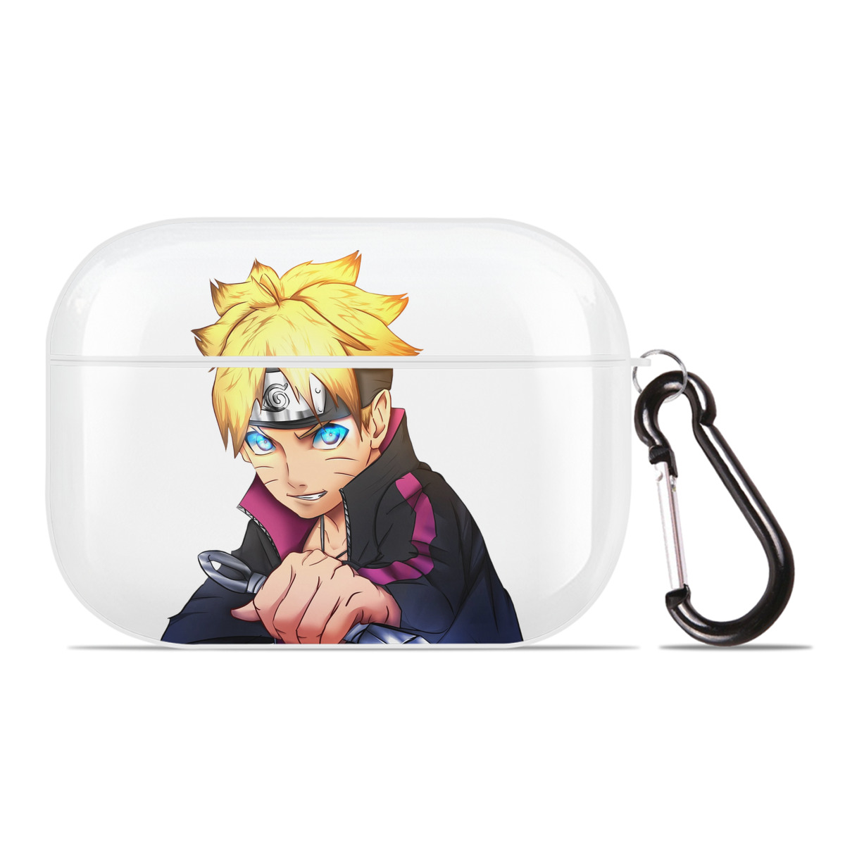 （画像用） NARUTO -ナルト- うずまき ボルト Uzumaki Boruto 【AirPods Pro用】ハードシェル保護ケース 耐衝撃・防指紋・カラビナ付き商品仕様