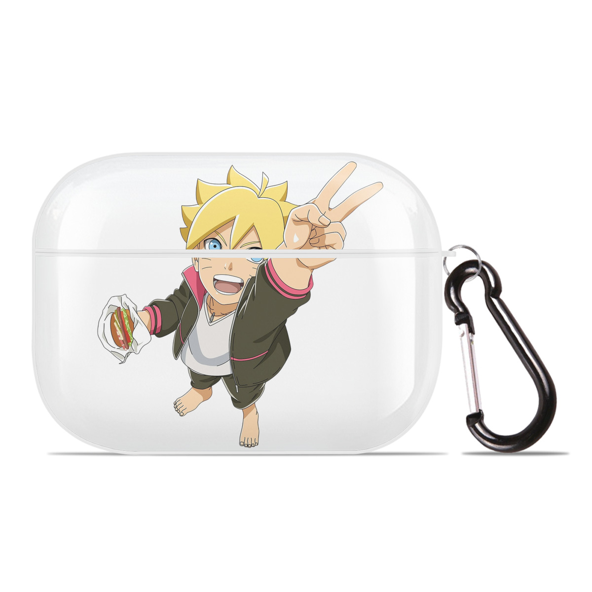 （画像用） NARUTO -ナルト- うずまき ボルト Uzumaki Boruto 【AirPods Pro用】ハードシェル保護ケース 耐衝撃・防指紋・カラビナ付き商品仕様