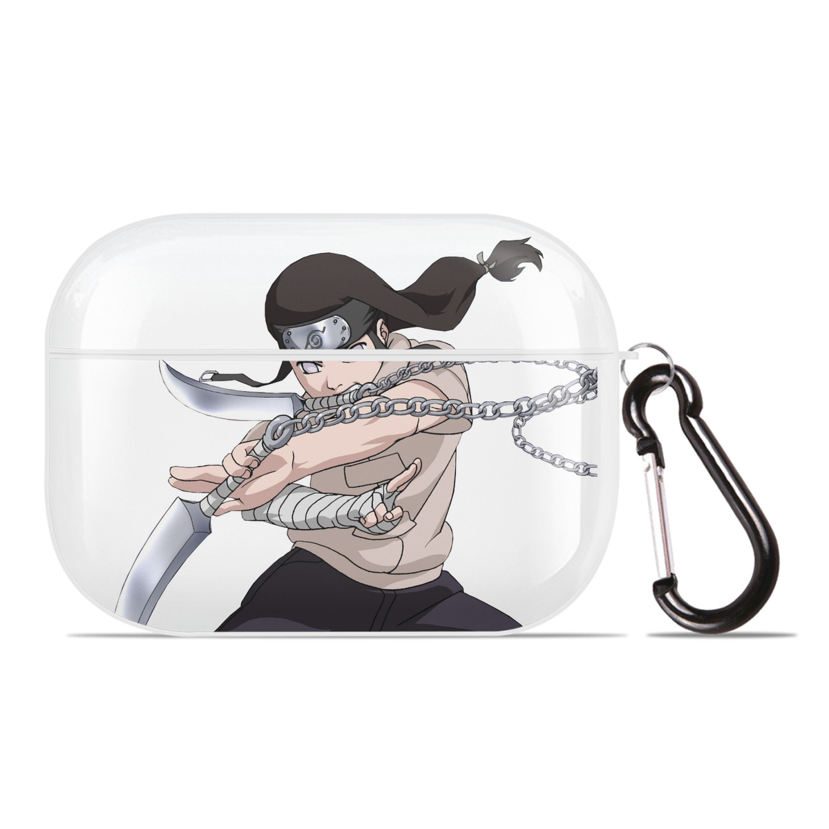 （画像用） NARUTO -ナルト- 日向ネジ Hyūga Neji 【AirPods Pro用】ハードシェル保護ケース 耐衝撃・防指紋・カラビナ付き商品仕様