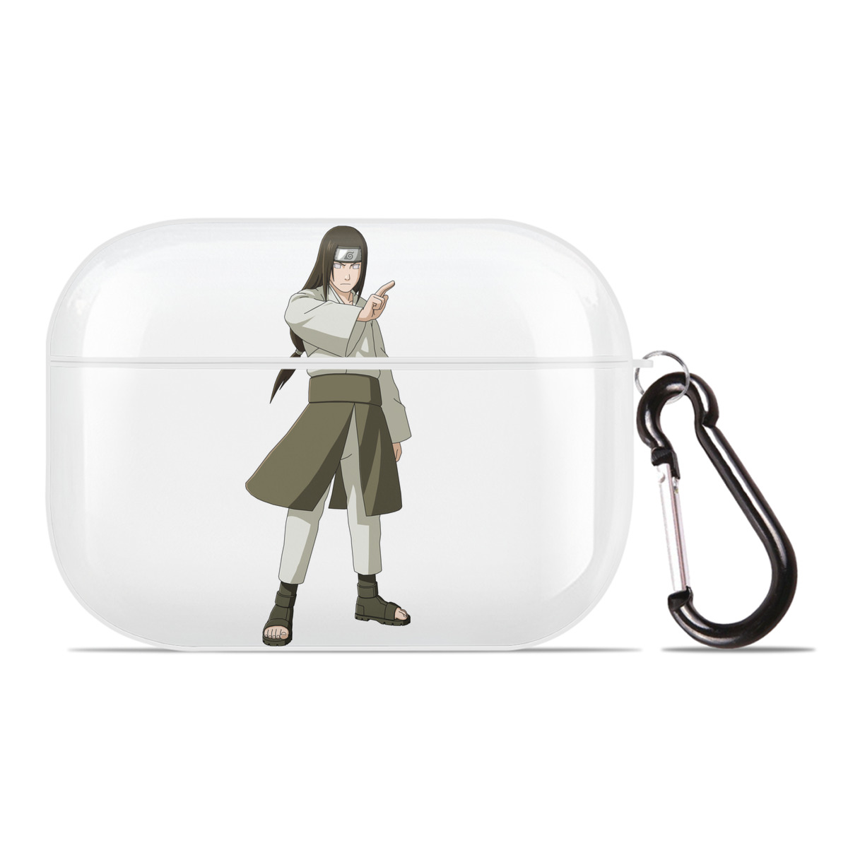 （画像用） NARUTO -ナルト- 日向ネジ Hyūga Neji 【AirPods Pro用】ハードシェル保護ケース 耐衝撃・防指紋・カラビナ付き商品仕様