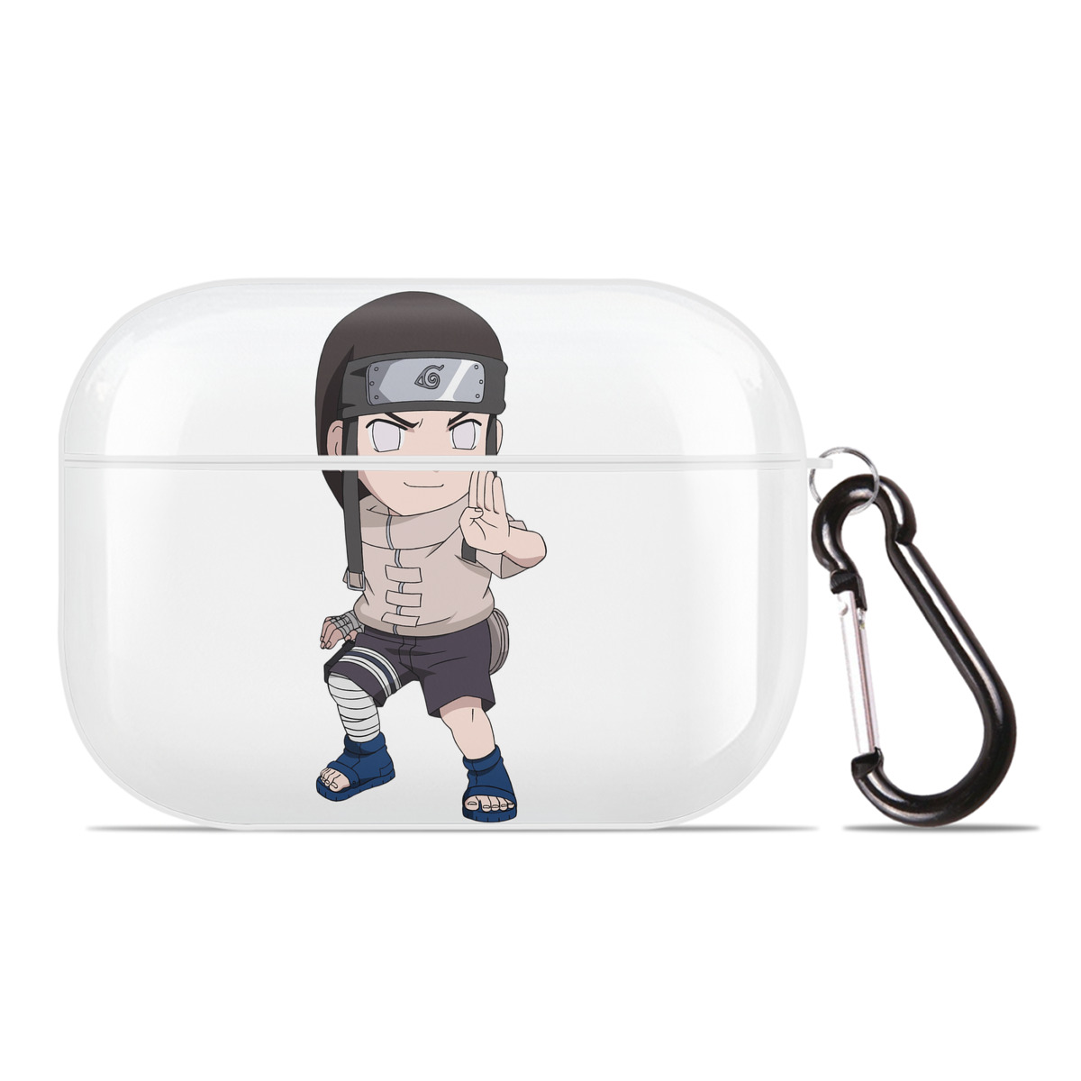 （画像用） NARUTO -ナルト- 日向ネジ Hyūga Neji 【AirPods Pro用】ハードシェル保護ケース 耐衝撃・防指紋・カラビナ付き商品仕様
