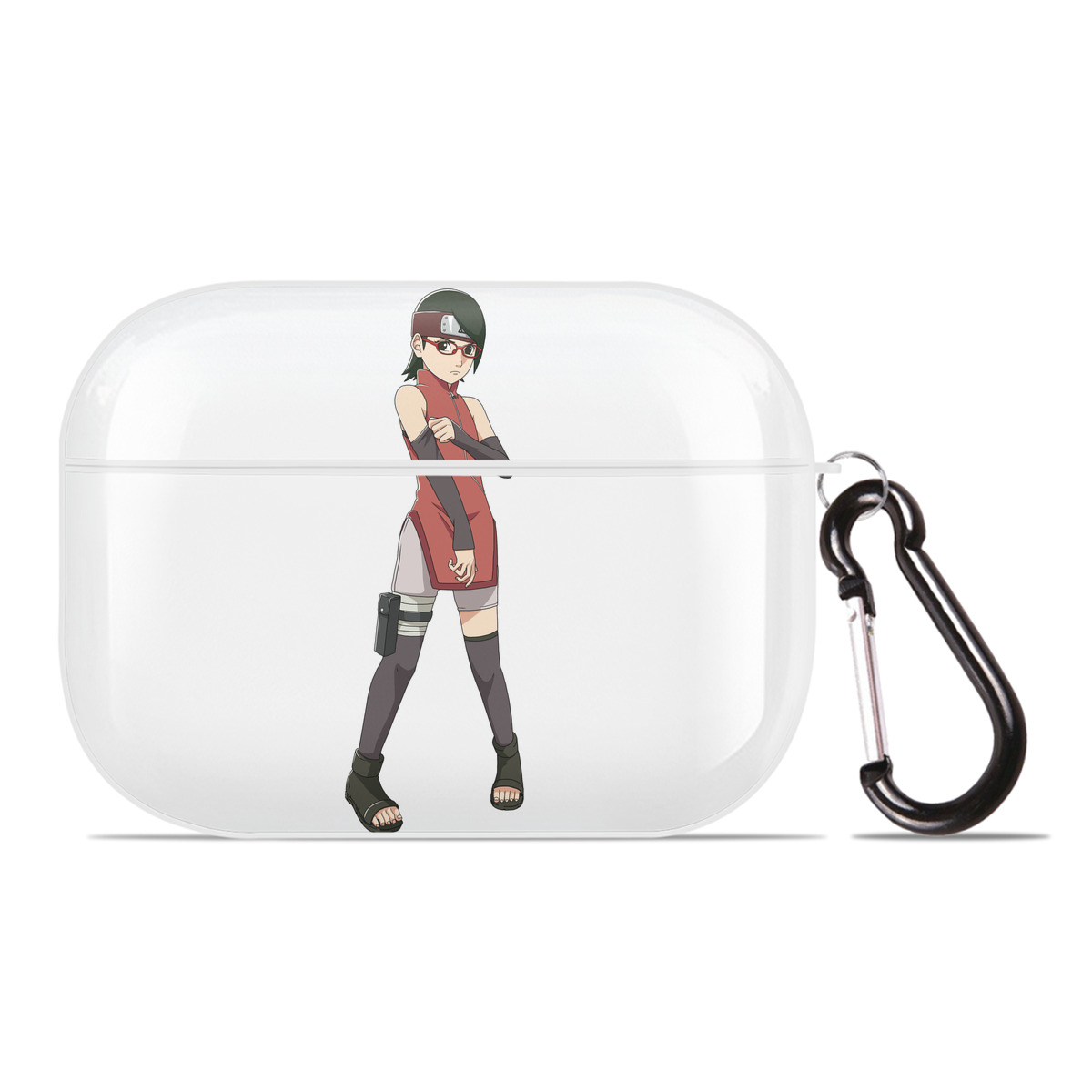 （画像用） NARUTO -ナルト- うちは サラダ Uchiha Sarada 【AirPods Pro用】ハードシェル保護ケース 耐衝撃・防指紋・カラビナ付き商品仕様