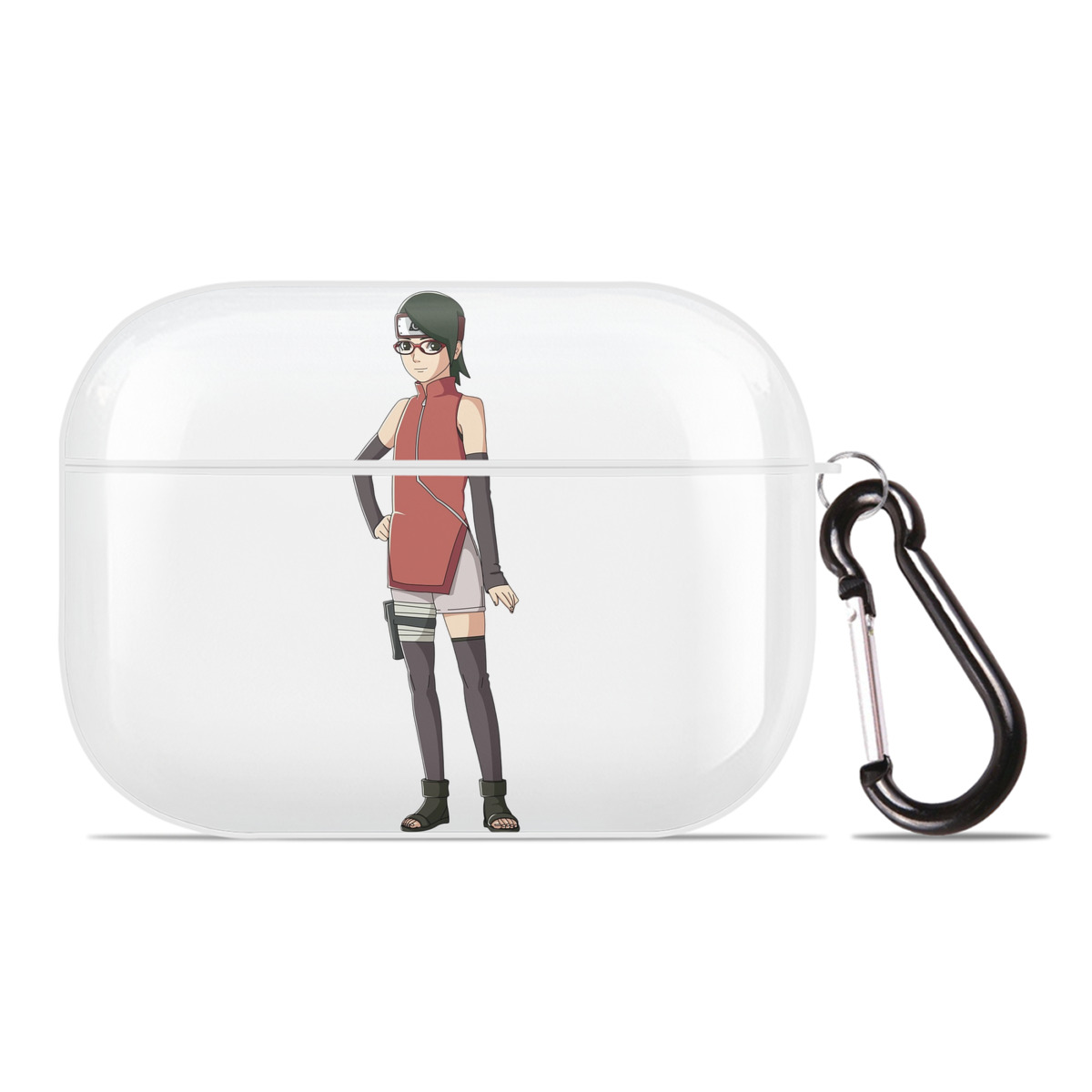 （画像用） NARUTO -ナルト- うちは サラダ Uchiha Sarada 【AirPods Pro用】ハードシェル保護ケース 耐衝撃・防指紋・カラビナ付き商品仕様
