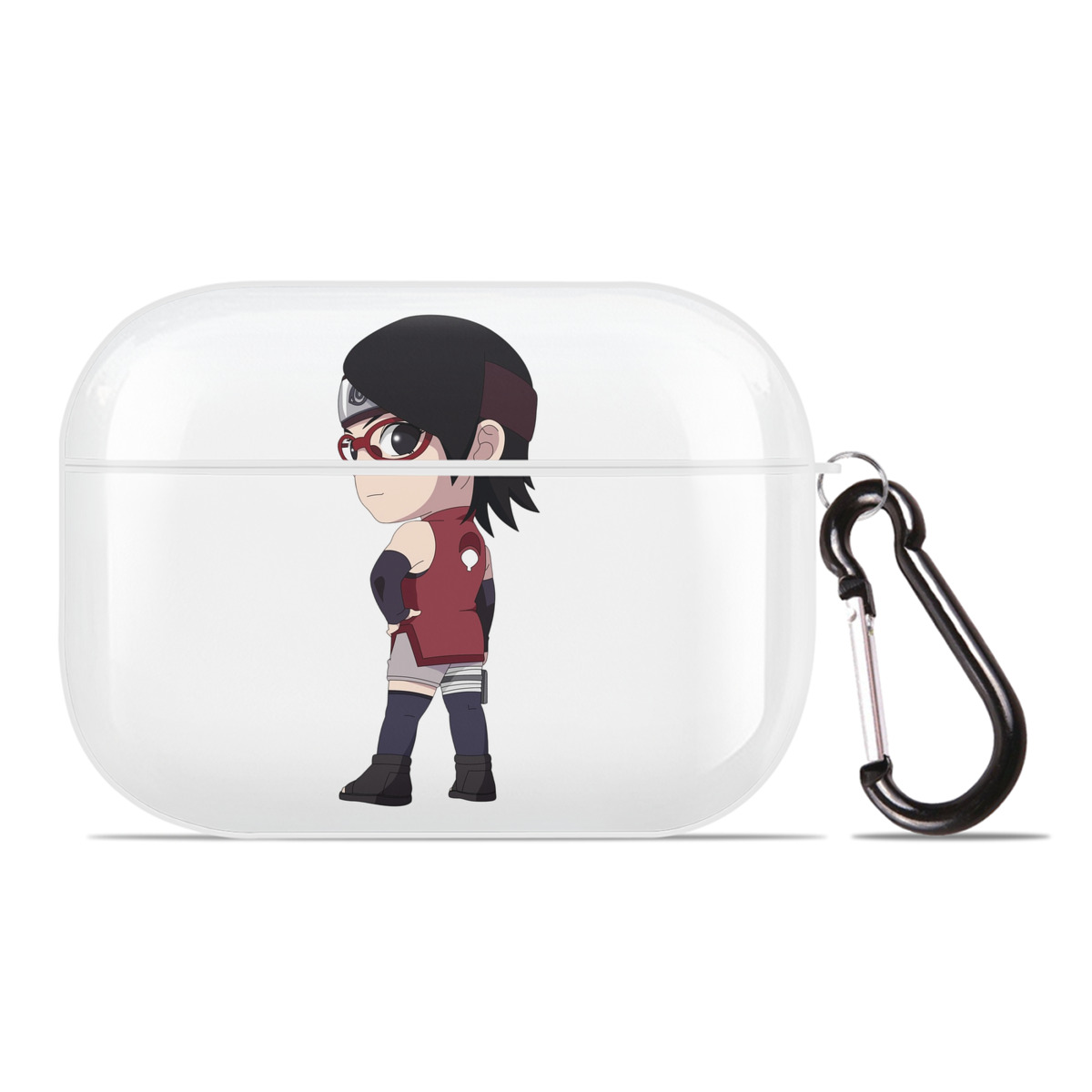 （画像用） NARUTO -ナルト- うちは サラダ Uchiha Sarada 【AirPods Pro用】ハードシェル保護ケース 耐衝撃・防指紋・カラビナ付き商品仕様