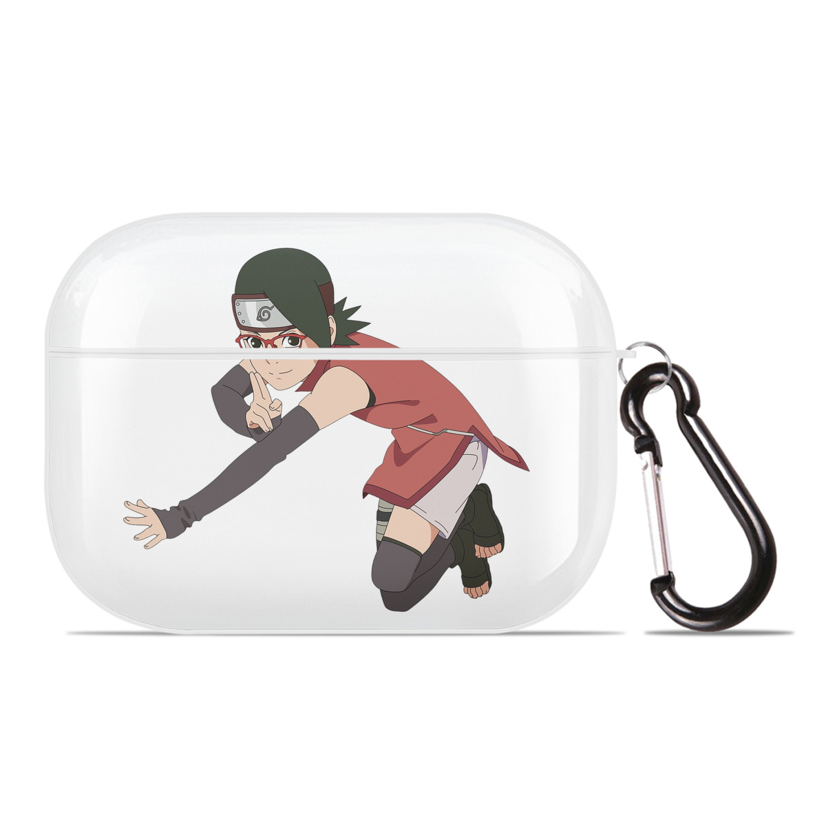 （画像用） NARUTO -ナルト- うちは サラダ Uchiha Sarada 【AirPods Pro用】ハードシェル保護ケース 耐衝撃・防指紋・カラビナ付き商品仕様