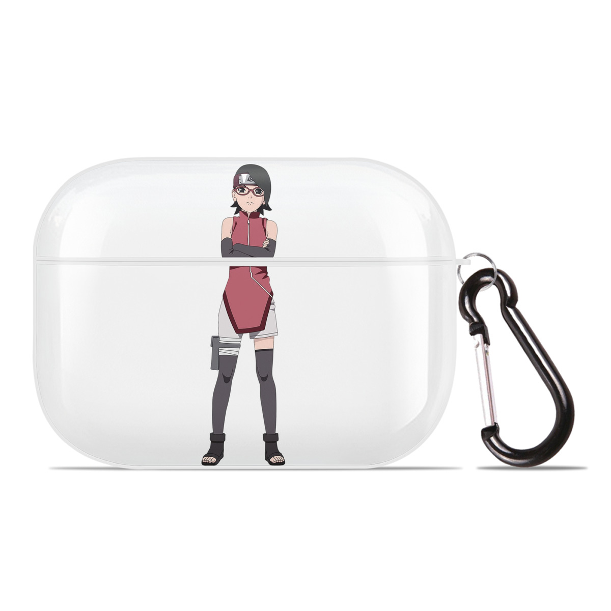 （画像用） NARUTO -ナルト- うちは サラダ Uchiha Sarada 【AirPods Pro用】ハードシェル保護ケース 耐衝撃・防指紋・カラビナ付き商品仕様