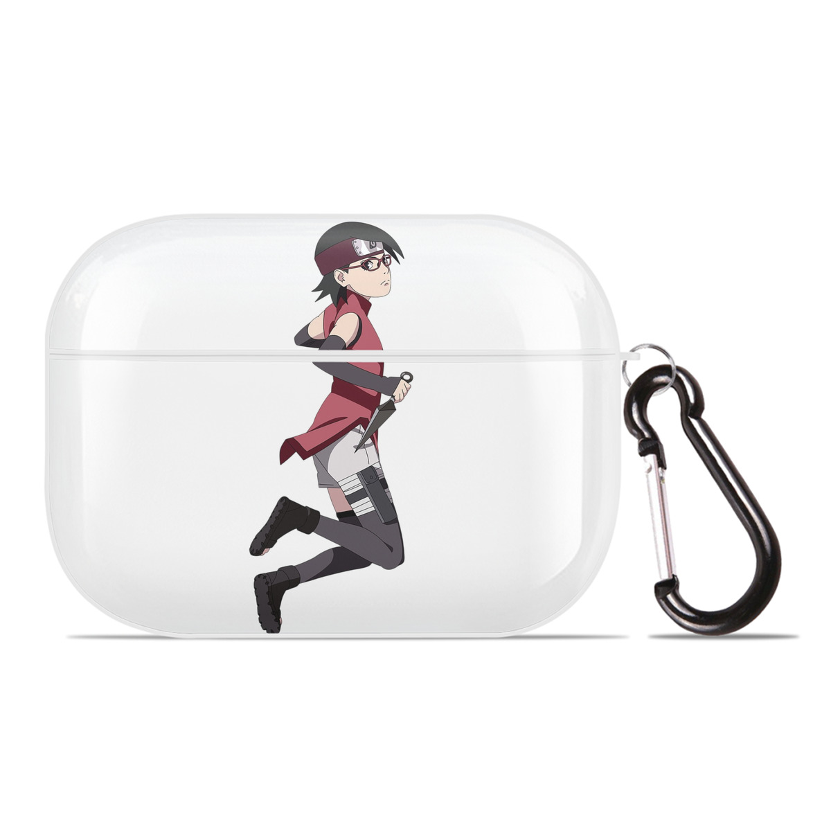 （画像用） NARUTO -ナルト- うちは サラダ Uchiha Sarada 【AirPods Pro用】ハードシェル保護ケース 耐衝撃・防指紋・カラビナ付き商品仕様