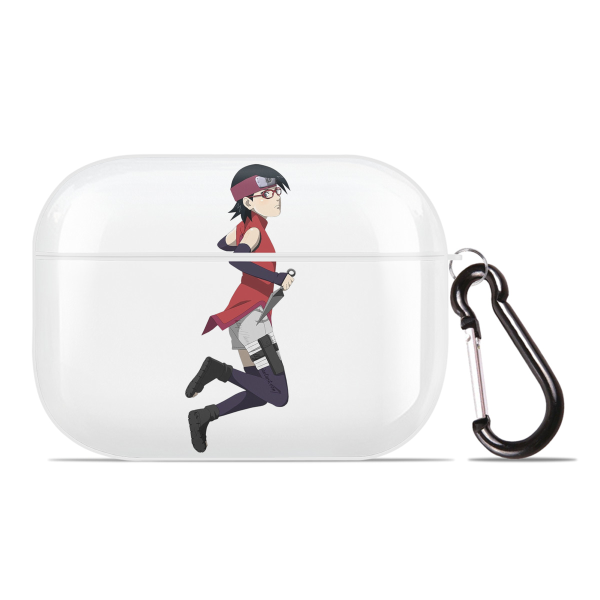 （画像用） NARUTO -ナルト- うちは サラダ Uchiha Sarada 【AirPods Pro用】ハードシェル保護ケース 耐衝撃・防指紋・カラビナ付き商品仕様