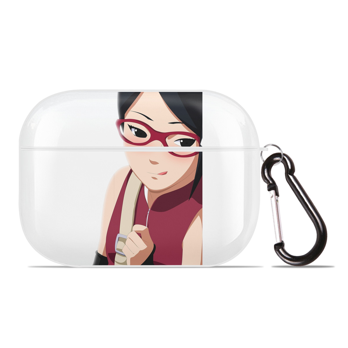 （画像用） NARUTO -ナルト- うちは サラダ Uchiha Sarada 【AirPods Pro用】ハードシェル保護ケース 耐衝撃・防指紋・カラビナ付き商品仕様