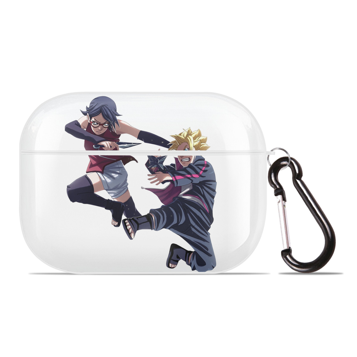 （画像用） NARUTO -ナルト- うちは サラダ Uchiha Sarada 【AirPods Pro用】ハードシェル保護ケース 耐衝撃・防指紋・カラビナ付き商品仕様