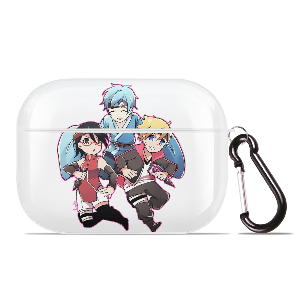 （画像用） NARUTO -ナルト- うちは サラダ Uchiha Sarada 【AirPods Pro用】ハードシェル保護ケース 耐衝撃・防指紋・カラビナ付き商品仕様