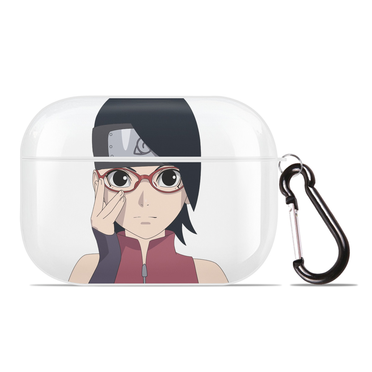 （画像用） NARUTO -ナルト- うちは サラダ Uchiha Sarada 【AirPods Pro用】ハードシェル保護ケース 耐衝撃・防指紋・カラビナ付き商品仕様