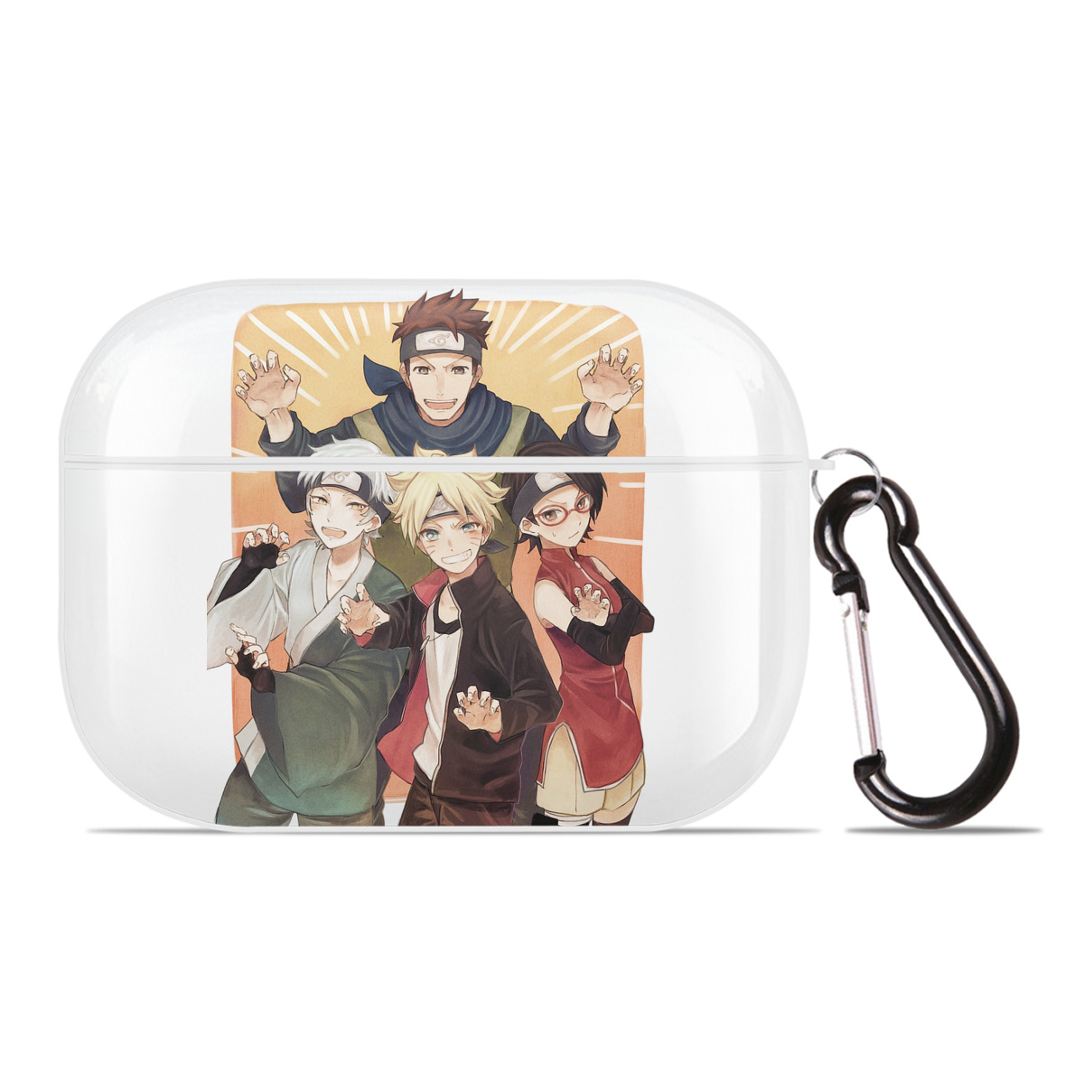 （画像用） NARUTO -ナルト- うちは サラダ Uchiha Sarada 【AirPods Pro用】ハードシェル保護ケース 耐衝撃・防指紋・カラビナ付き商品仕様
