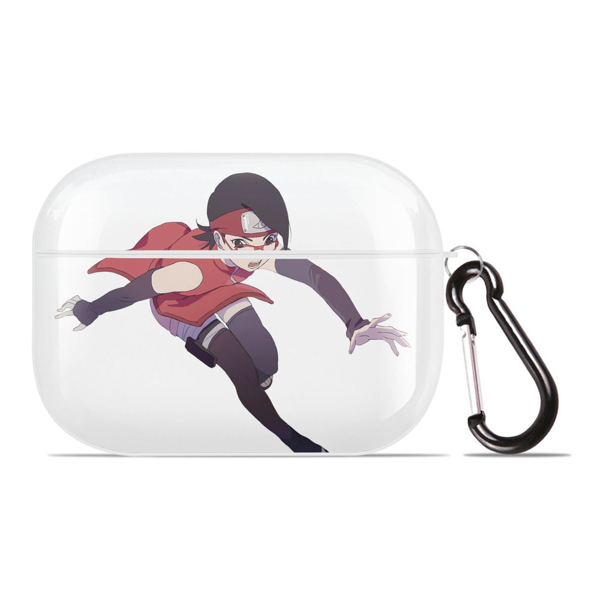 （画像用） NARUTO -ナルト- うちは サラダ Uchiha Sarada 【AirPods Pro用】ハードシェル保護ケース 耐衝撃・防指紋・カラビナ付き商品仕様
