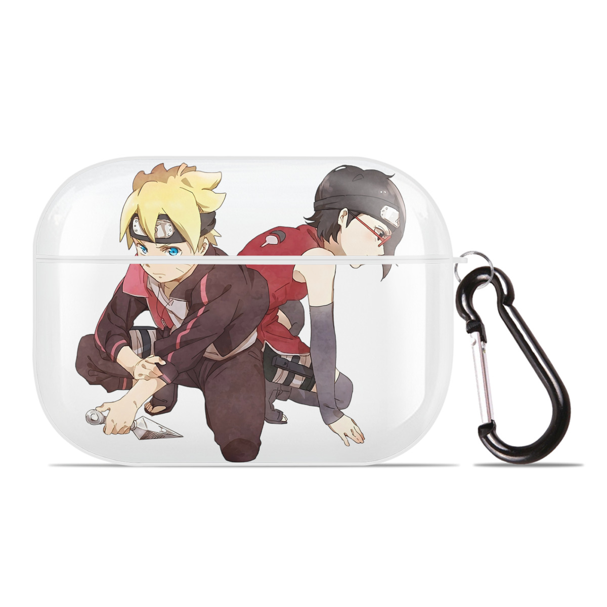 （画像用） NARUTO -ナルト- うちは サラダ Uchiha Sarada 【AirPods Pro用】ハードシェル保護ケース 耐衝撃・防指紋・カラビナ付き商品仕様