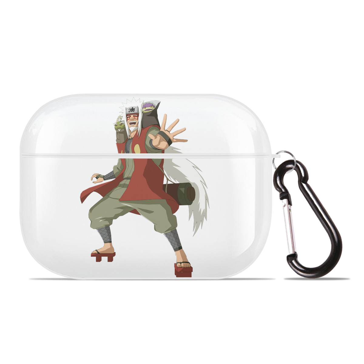 （画像用） NARUTO -ナルト- 自来也（じらいや） Jiraiya 【AirPods Pro用】ハードシェル保護ケース 耐衝撃・防指紋・カラビナ付き商品仕様
