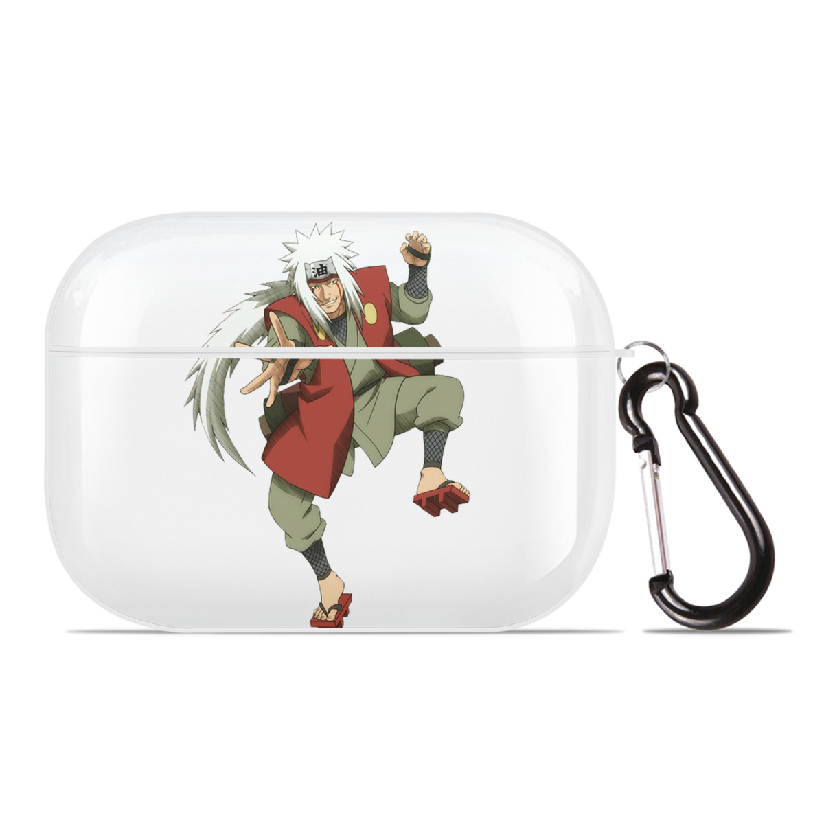 （画像用） NARUTO -ナルト- 自来也（じらいや） Jiraiya 【AirPods Pro用】ハードシェル保護ケース 耐衝撃・防指紋・カラビナ付き商品仕様