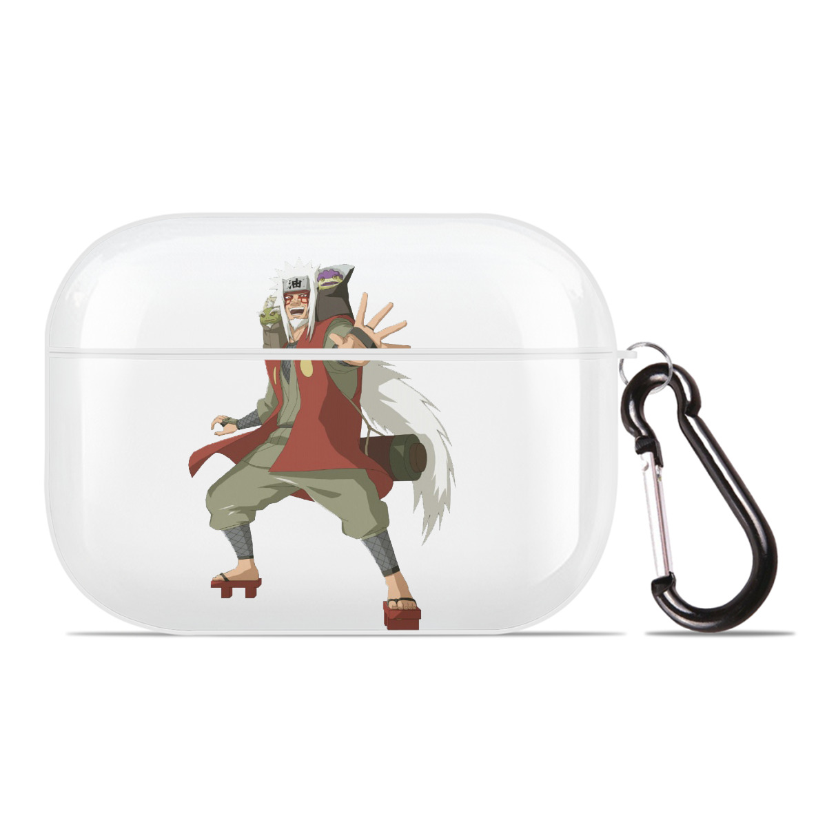 （画像用） NARUTO -ナルト- 自来也（じらいや） Jiraiya 【AirPods Pro用】ハードシェル保護ケース 耐衝撃・防指紋・カラビナ付き商品仕様