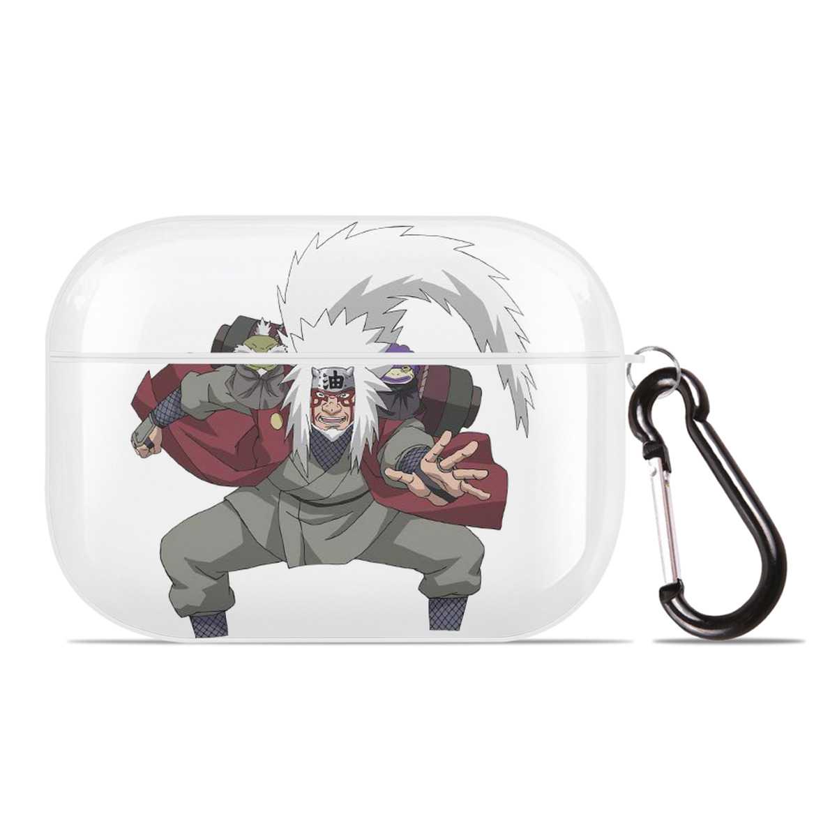 （画像用） NARUTO -ナルト- 自来也（じらいや） Jiraiya 【AirPods Pro用】ハードシェル保護ケース 耐衝撃・防指紋・カラビナ付き商品仕様