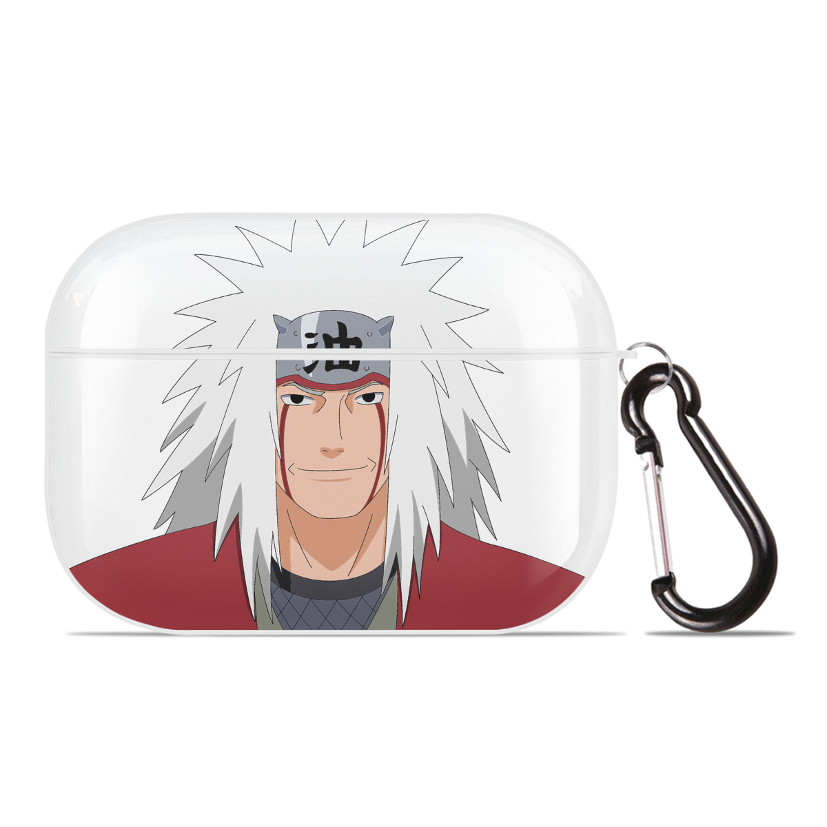 （画像用） NARUTO -ナルト- 自来也（じらいや） Jiraiya 【AirPods Pro用】ハードシェル保護ケース 耐衝撃・防指紋・カラビナ付き商品仕様