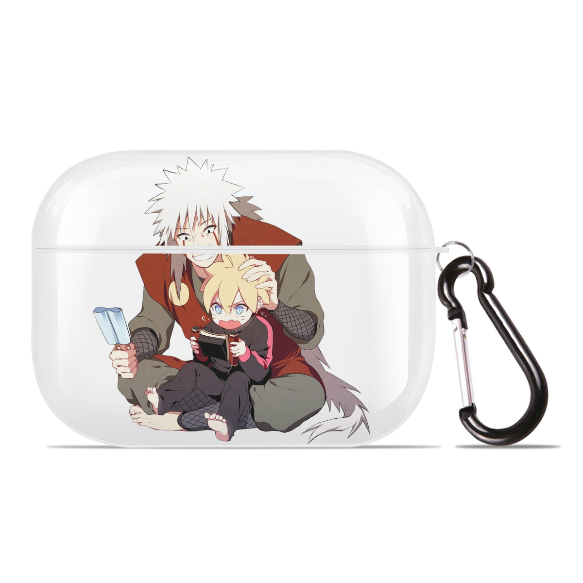 （画像用） NARUTO -ナルト- 自来也（じらいや） Jiraiya 【AirPods Pro用】ハードシェル保護ケース 耐衝撃・防指紋・カラビナ付き商品仕様