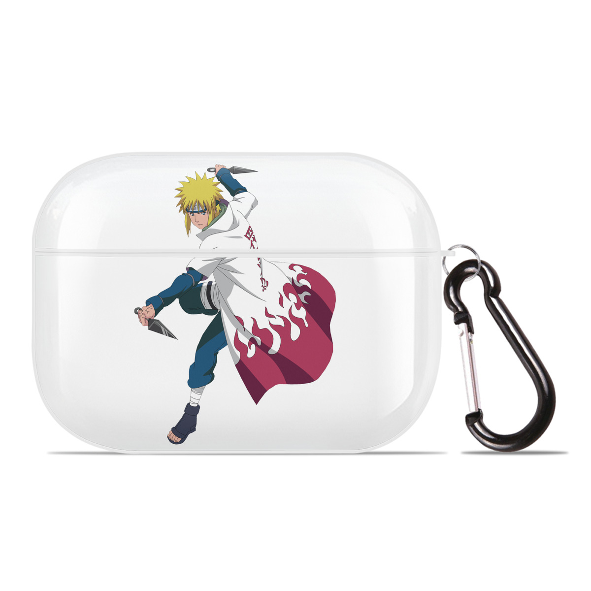 （画像用） NARUTO -ナルト- 波風 ミナト Namikaze Minato 【AirPods Pro用】ハードシェル保護ケース 耐衝撃・防指紋・カラビナ付き商品仕様