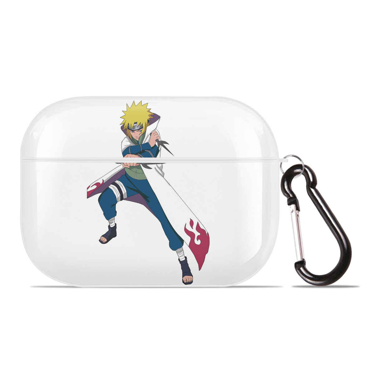 （画像用） NARUTO -ナルト- 波風 ミナト Namikaze Minato 【AirPods Pro用】ハードシェル保護ケース 耐衝撃・防指紋・カラビナ付き商品仕様