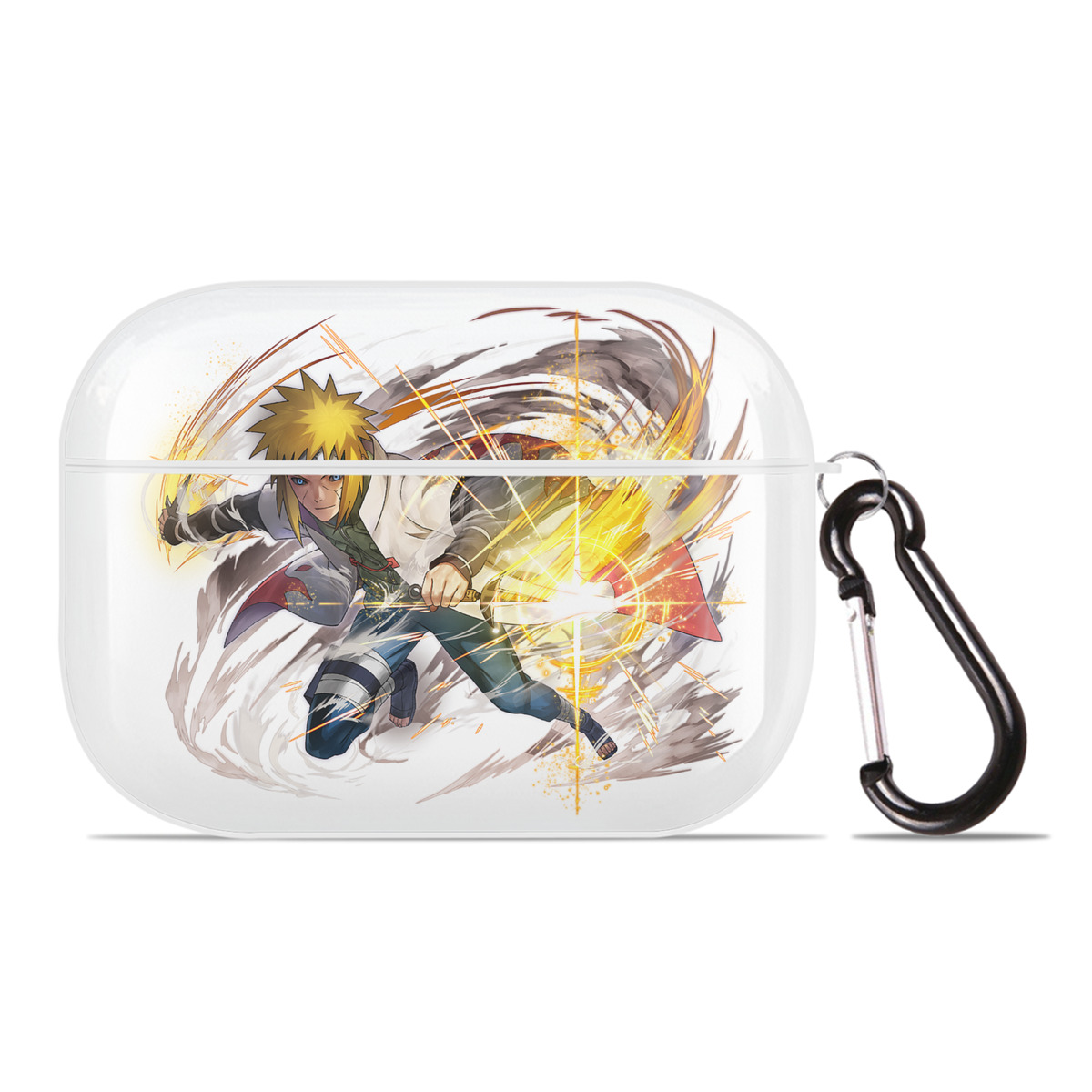 （画像用） NARUTO -ナルト- 波風 ミナト Namikaze Minato 【AirPods Pro用】ハードシェル保護ケース 耐衝撃・防指紋・カラビナ付き商品仕様